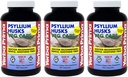 Yerba Prima Psyllium Husks Veg Caps - 180 Hrabia (Pack of 3) - Wegan, Non-GMO, Gluten Free, Colon Cleanser, Codzienne Fiber Supplement for Gut Health & Regularność