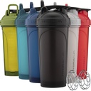Hydra Puchar ProFlow Shaker Butelki 6- Pack (28oz) Xi124; Protein Shaker Cups z Whisk Ball, Leak- Proof Lid, Ukryte Carry Handle Xi124; BPA- Free Gym Mixer dla proszku protein, Suplementy mieszające, Świeże kolory