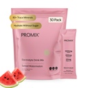 ProMix Nutrition Electrolytes Puder Hydration Pakiety - Himalajski Pink Salt, Magnez, Potas, Witamina C - Salted Arbuz, Lekko Sweetened - 30 Słupki (Opakowanie po 30)