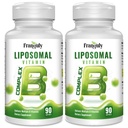 Liposomal B Complex Zaprojektowany do wysokiej absorpcji witaminy B z Choline Inositol B1, B2, B3, B5, B6, Biotin, Folate, Metylowany B12 - Immune, Energia, Wsparcie mózgu i serca 180 Softgels