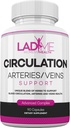 LadyMe Circulation i wsparcie Vein pomaga zmniejszyć dyskomfort w nogach i wspomaga zdrowe funkcje sercowo-naczyniowe z Broom rzeźników, Diosmin, Hawthorn do 3 miesięcy dostaw dla kobiet 90 Kapsułki