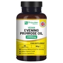 Wegański Wieczór Primrose Oil 2000mg z witaminą E & B6 - 60 Wegańskie Softgels 124; Pure Cold Pressed I 180mg GLA per Capsule I Kobiety Zdrowie I Premium Jakość I Prowise Healthcare