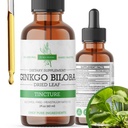 Ginkgo Biloba Extract Liquid 2 Fl Oz, Suplementy do funkcji mózgu i wsparcia pamięci, Alkohol wolny, Wegan - 2 Fl Oz
