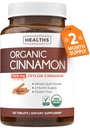 USDA Organic Ceylon Cynamon Pills - Wysoka moc Ceylon Cynamon Suplement z 1000mg na serwowanie dla pełnego ciała przeciwutleniacza wsparcia - Vegan Non-GMO cGMP Made & Lab Zweryfikowane (2 miesiące dostaw)