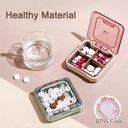 Małe pióro Pudełko, BPA Bezpłatny pióro Skrzynka z 4 Wielkimi kompartmentami do przechowywania witamin, Moistureproof Portable Pill Box Organizator podróży (zielony)