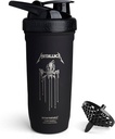 Smartshake Rockband Reforce Stainless Steel Protein Shaker Butelka 900 ml XI124; 30 oz - Leakproof Screw- on Lid - BPA Free - Non Izolated - Unisex (Metallica, Scary Guy Logo)