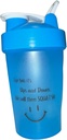 Butelka do shakera białkowego, Butelka ShakeELITE - 13oz BPA- Free blender z bezpiecznym lid-Proof Lid & Mixing Ball - Perfect for Gym, Fitness, and On- the- Nutrition BLUE