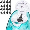 FireAnt Silicone Saline Pody Repeliers Akcesoria kompatybilne z Navage Nasal Care, 16 Pack wielokrotnego użytku Silicon Salt Pads Repelled Replacements, Łatwa obsługa (Black 16 Packs)