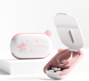 White Small Pill Cutter Splitter z urządzeniem do cysterny dla małych i małych tabletek, cięcia Vitamin tablets, Przenośny Extable Pill Crusher do kieszeni torebki