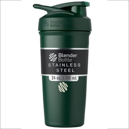 BlenderBottle Sport Izolowana stal nierdzewna Shaker Butelka z drutu Whisk, 24- Ounce, Las - Shakes protein & Hydration dla sportowców & Fitness Entuzjastów, Easy Mixing, Keeps Drinki zimne, Lockable Lid