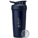 BlenderBottle Sport Izolowana stal nierdzewna Shaker Butelka z drutu Whisk, 24- Ounce, Navy - Shakes protein & Hydration dla sportowców & Fitness Entuzjastów, Easy Mixing, Keeps Drinks Cold, Lockable Lid