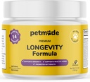 Turcja Grzyb ogonowy dla psów - Witaminy psów i suplementy - Prebiotyki i probiotyki dla długowieczności, Wsparcie immunologiczne i trawienie - z Chlorella, Dandelion Root, Witamina E & More- 5.3 Oz