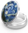 Pudełko na pióro 3 pojemnik na małe pióro, przenośny do pojemnika na porcje kieszonkowe lub torebki do przechowywania witamin, lekarstwa, olej rybny i suplementy (Starry Night)