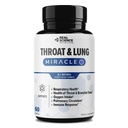 Real Science Throat & Lung Detox Kapsułki Clear Mucus, Sore Throat & Support Breathing - Lung Support Supplement with Vinitrox, GABA, Witamina C & D for Long- term Cough & Relief, 60 Caps