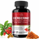 Suplement berberyjski 19,060mg, Berberyna z ceylońskim cynamonem, Gorzki melon, Otyłek mleczny, Suplement Berberyńskiego HCl (120 kapsułki)