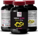 Ginkgo biloba Supplement - Ginkgo BILOBA Extract - Naturalny ekstrakt przeciwutleniający, Herbal przeciwutleniacz Support, Ginkgo biloba Benefits, Botanical Extract Supplement, Plant- Based przeciwutleniacz 1 Bot 60 Czapki