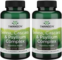 Swanson Senna Psyllium Cascara Complex GI Tract Regularny Wsparcie 90 Kapsułki (2 opakowania)