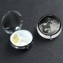 Okrągły Pill Box 3 Obudowa Pill Box Pill Containe Pillbox Case for Travel Small Pill Case White Horse and Asteroid Pill Organizer for Vitamin Fish Oil Box Supplement Box