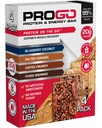 Bary protein ProGo, niski cukier, przekąski o wysokiej zawartości białka (do 21g) - 95% Czysty izolat do szybszego wzrostu i odzysku mięśni, niska kaloria, słodzony w / masło orzechowe i surowy miód (4- Count, Starter Pack)