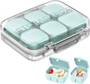Pill Organizator SOFISO 4 / 6 Zestaw wolny montaż Travel Medicizer Organizator 10 Dzień Pill Organizator Przenośny Pill Pudełko Waterproof Pill Case Daily Medication Carry Case for Vitamin, Oleje rybne, Suplementy