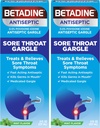 Betadine Sore Throat Relief Gargle, Mint Flavor, Szybkie działanie antyseptyczne, Povidone- Jod 0,5%, 8 oz (Opakowanie po 2)