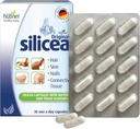 Hübner Original Silicea Gel One a Day Capsules for Hair, Skin, Nails, and Connective Tissue, Pure Colloidal Silica Gel Formula, Brak dodatków lub środków konserwujących, 30 Służenia