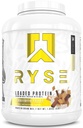 RySE w proszku z białkami nasyconymi - Cynamon Toast - 25g Izolat białka serwatki & Koncentrat z włóknem prebiotycznym & MCTs - Niskie węglowodory, niski cukier, Przyjazny do spożycia - 54 Słupki / 4 Lb Tub