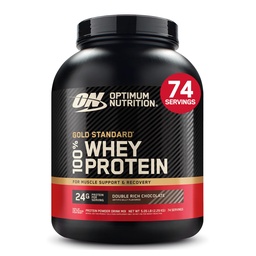 Optimum Nutrition Gold Standard 100% Proszek białkowy serwatki, Podwójnie bogata czekolada, 5 funtów (Opakowanie może Vary)
