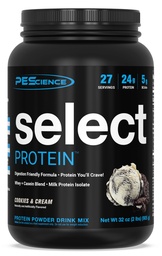 Pescience Select Protein Powder, Serwatka i Mieszanka kazeinowa, Czyste białko dla kobiet i mężczyzn, Niskie kalorie, Niskie węglowodany, Keto Friendly, Gluten Free - Ciasteczka i śmietanka - 27 Służenie