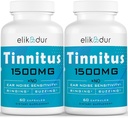 1500 MG szum w uszach obrączkowych, suplement do szum w uszach w uszach w uszach, preparetarny mieszanka ziołowa, uszny szum w uszach w uszach dla mężczyzn, (60 czapek, 2-pack)