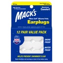 Mack's Pillow Soft Silicone Earplugs, 12 Pair – The Original Moldable Silicone Putty Ear Plugs for Sleeping, Snoring, Swimming, Travel, Concerts and Studying | Made in USA