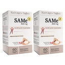 Nature 's Trove SAM- e 400mg 120 Enteric Coated Caplets (2 Pudełka po 60) - Wegan, Kosher, Non-GMO, Soy Free, Gluten Free - Nastroj i Joint Comfort - Cold Form Blister Packed