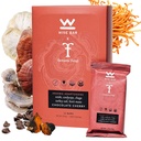 Wise Bar Adaptogen Mushroom Nutrition Bars z Reishi, Lwy Mane & Ashwagandha, Organic Vegan & Gluten Free przekąski dla naturalnego skupienia, Energia & Wsparcie odporności, Czekoladowy Flavor Cherry, 12 Hrabia