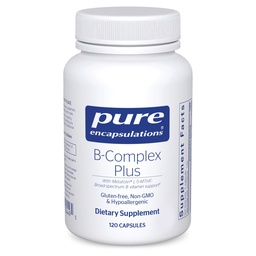 Pure Encapsulations B- Complex Plus - B Vitamins Supplement to Support Neurological Health, Cardioviral Health, Energy Levels & Nerwowy System Support * - z witaminą B12 & More - 120 kapsułki
