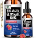 Czysty glicynian magnezu 124; płynny suplement magnezu 500mg do snu, nerwów, kości i serca 124; Wegański glicynian Mag płynnych krople 6X Wysoka absorpcja 124; Nie- GMO, Gluten- wolne od glutenu 124; 30 Służenie