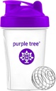 purpurowe drzewo Protein Shake Butelka, Puchar Mikser Leak Proof ze stali nierdzewnej mieszanka Ball 124; 20 Oz Shaker Blender do białka, Hydration & Supplement Mixes