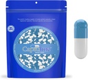 Capsuline Colored Size 0 Empty Gelatin Capsules Blue/White 5000 Count |Kosher & Halal Certified |Gluten Free
