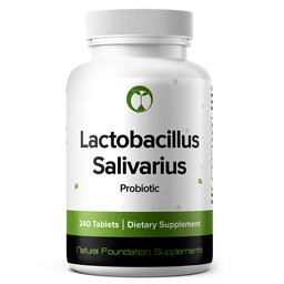 Lactobacillus Salivarius Probiotic 240 Tablets (4 Month Supply) - Badany szczep LS97 - 3 Billion CFU - Digestive & Oral Health Support - GMP Certified (240, Lactobacillus Salivarius)