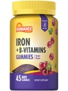 Sundance Iron Gummies mean 124; Plus B- Vitamins mean 124; 45 Vegan Gummies mean 124; Grape Flavor mean 124; Vegan, Non-GMO, and Gluten Free Supplement