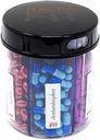 Suplement Pill Dispenser Butelka, 6 Składniki, Etykiety, Easy Open, Miesięczny Organizator Witaminy, Monster Fit Jr Medication Holder (Czysty, Mały)