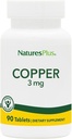 NaturesPlus Copper 3 mg - 90 Tablets - Wsparcie ogólne Wellness - Gluten Free - 90 Servings