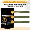 Phoenix Rejuvenation Formula - Lost Empire Herbs Energy Blend of 4 Top Natural Health Herbs Pine Pollen, He Shou Wu, Ant, and Shilajit (100g Powder)