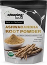 Niesamowite jedzenie Ashwagandha Root 124; 1 Lb proszku 124; USDA Certyfikowany suplement organiczny 124; Wegan 124; Nie-GMO 124; Gluten Free 124; Made in USA