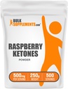 BulkSupplements.com Malina Ketones Proszek - Malina Ketones Suplement, Przeciwutleniacz Źródło - dla wsparcia energetycznego, Gluten Free, 500mg na serwowanie, 250g (8.8 oz) (Opakowanie po 1)