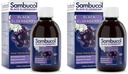 Sambucol Black Elderberry Syrup - Sambucus Elderberry Syrup, Black Elderberry Liquid, Immune Support, High Antioxidants, Gluten Free - Original Formula, 7.8 Fl Oz (Pack of 2)