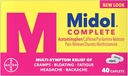 Midol Kompletna menstruacyjna ulga bólowa Kapsułki z acetaminofenem dla menstruacyjnej ulgi objawowej - 40