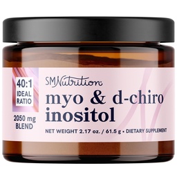 Myo- Inositol & D- Chiro Inositol Proszek Bilans hormonalny dla kobiet 124; Idealny 40: 1 Stosunek 124; Myo 2000mg, D Chiro 50mg 124; Regulacja cyklu menstruacyjnego i wsparcia zdrowia jajnika 124; 30 Służenie, 2.17 oz.