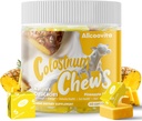 Bovine Colostrum Chews Suplement z probiotykami dla Gut Health, Bloating, Wsparcie immunologiczne, Skóra, Wzrost włosów i uroda - aromat ananasowy (60 Służenie)
