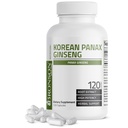 Bronson koreański Panax Ginseng wspiera energię, wytrzymałość i witalność + pamięć i sprawność psychiczna, 120 kapsułki