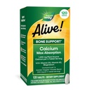 Nature 's Way Alive! Wapń Max Wchłanianie, wsparcie dla kości *, Źródło roślin Wapń, Witamina D3 & K2, Magnez, 120 Tabletki (Opakowania może Vary)